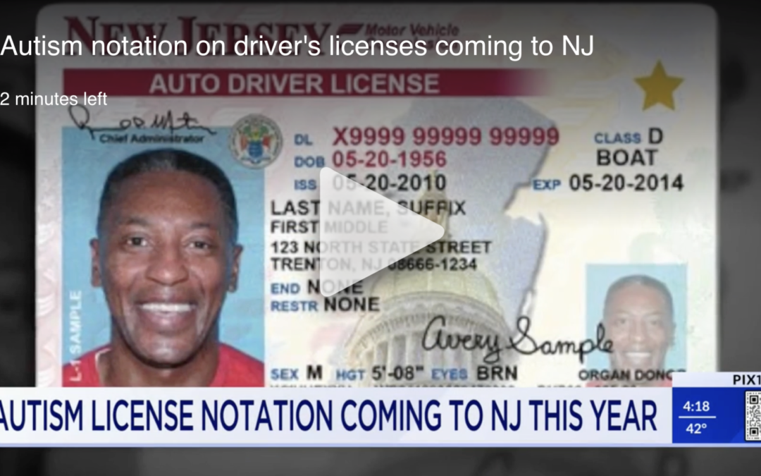 Autism Notation on Driver’s Licenses Coming to New Jersey